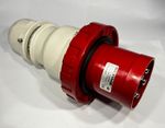 63A 3 Phase Plug 5 Pin SCAME Optima 218.6337 IP67 3P+N+E 415v Red Cable Mount