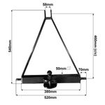 A Frame 3 Point Tow Hitch Compact Tractor Mounted Towing Cat 1 Ball & Pin