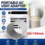 130mm/150mm Portable Air Conditioner Exhaust Duct Hose Pipe Connector Coupler