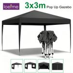 Gazebo Pop up Heavy Duty Outdoor Marquee Waterproof Canopy Sunshade With Sides