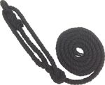 18mm Black Natural Cotton Bull Halter Plain, Show Halter, Rope Halter, 9 Foot