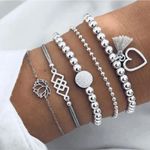 Bohemian Multilayer Bracelet Set Women Girls Boho Chain Cuff Bangle Jewellery