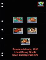 $7.75 Scott Value - 1990 SOLOMON ISL. Seashells Cowry Shells CV MNH NH UMM