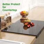 Large Black Acrylic Cutting Board Non Slip Chopping Board Kitchen Prep 39x30cm
