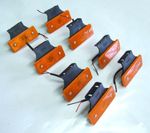 8 x 12v LED Orange Side Marker Amber Light Indicator trailer truck lorry van bus