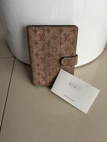 Louis Vuitton Agenda PM Mini Lin Canvas Monogram Passport Holder Dairy Cover  