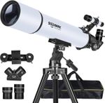 Telescopes for Adults Astronomy, 80mm Aperture 900mm Professional Refractor Tele