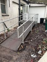 Wheelchair Ramp With Rails For Disabled Accessibility