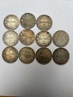 South African One Shilling Coins, .925 Silver, 1892,1894,1896,1897, VF, 61.24g.
