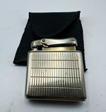 Vintage Colibri MonoGas lighter, attractive yellow-gold tone geometric finish