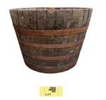 GIANT WATERTIGHT OAK HALF WHISKY BARREL - FOR WILDLIFE MINI POND  - 90CM X 65CM