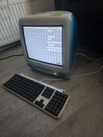 Vintage Apple iMac G3 Bondi Blue, with keyboard Working 90s 00s 
