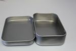 Rectangle Metal Storage Tin Hinged Lid 50ml -Crafts Tobacco Sweets 96x60x21mm