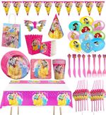 Princess birthday party Decoration Tableware set plate napkin cup banner supply