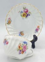 Antique 1900-1920 Hermann Ohme Silesia Germany Demitasse Coffee Cup & Saucer