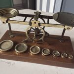 SET OF ANTIQUE VICTORIAN POSTAL LETTER SCALES & WEIGHTS,S.MORDAN & Co. LONDON