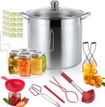 21.5 QT Stainless Steel Canning Pot with Lid Water Bath Canner for Beginner