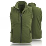 Mens Body Warmer Softshell Fleece Lined Gilet Sleeveless Zip Vest Outdoor Jacket