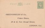 GB 1908/11 EVII ½d green TWO VF unused stamped to order postal stationery pc's