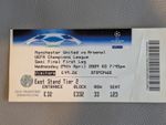 Ticket 2009 Champions League Semi Final Manchester United V Arsenal Ronaldo