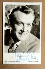 CLAUS HOLM signierte Autogrammkarte/Fotokarte Vintage Postcard AK