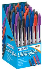 CRISTAL BALLPOINT BLACK PENS– BIRO MEDIUM 1MM ULTRA GLIDE SMOOTH, SCHOOL OFFICE