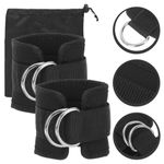 Durable Nylon Ankle Bands Black Adjustable Workout Straps for Ski Training
