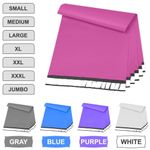 Coloured Mailing Bags Strong Polythene Postage Plastic Postal Mail Seal All Size