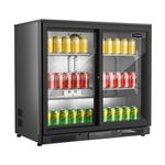 Sterling Pro Sliding Double Door Bottle Cooler SP2HC-BS