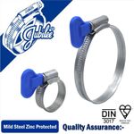 Jubilee Wingspade Wing Spade Zinc Plated Garden Hose Clips Domestic Pipes Clamps