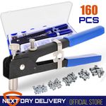 160PCS Threaded Nut Riveter Gun M3-M8 Insert Tool Riveter Rivnut Nutsert Kit UK
