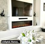 50 60 72 INCH LED PANORAMIC MEDIA WALL THIN BORDER 5cm INSET ELECTRIC FIRE