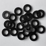 BLACK NYLON PLASTIC WASHERS M2,M2.5,M3,M4,M5,M6,M8,M10,M12,M16 FORM A -DIN 125