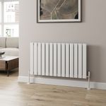 600x1060mm Designer Radiator Horizontal White Flat Panel Rads Single Panel