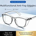 Safety Glasses Clear Anti-Fog & Anti-Scratch Work Lab Goggles Eye Protection UK