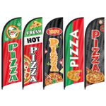 8.2FT Pizza Feather Flag Pole Kit , Pizza Advertising flag，Pizza business Flag.