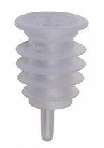 12x White Economy Cap-On Freeflow Plastic Pourers, Bar, Pubs