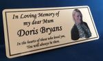 Personalised Memorial Remembrance Bench Photo Plaque Weatherproof Aluminium