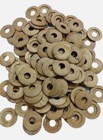 radiator pipe covers OAK lacquered rosette pipe collars wooden low profile x 2