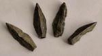 LOT OF 4 ANCIENT GREEK CORINTHIAN BRONZE ARROWHEADS 400 B.C. War Relics