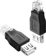 RJ11 to USB Connector Adapter 2Pcs for Phone Fax Line