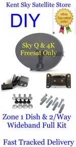 2026 SKY Q & 4K FREESAT SATELLITE DISH & WIDEBAND LNB & FIXINGS🔥🔥