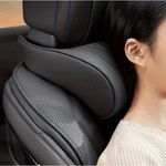 Nappa Leather Car Neck Pillow Headrest Cushion Lumbar Support Universal