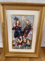 Florentine Collection Vintage Ceramic 3D Religious Picture Gold Frame Christ