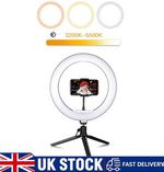10"  Ring Light with Tripod Stand With Tripod Stand & Phone Holder 3 Light Modes