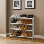 Neo 4-Tier Bamboo Shoe Rack Wooden Shoe Storage Organiser Shelf for Hallway