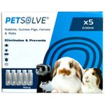 5 x SPOT-ON SMALL ANIMAL TREATMENT Petsolve eliminate prevent worm protection