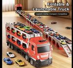 Transport Truck Toys Car Foldable Launcher - Kid 16 Mini Cars 8-Wheel Carrier 2M