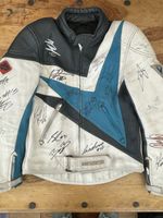 Frank Thomas Vintage Leather Motorcycle Jacket Signed By Multiple TT Riders Rare
