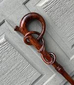 Hand Carved Wooden Walking Stick: Unisex Cane